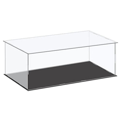 MECCANIXITY Acrylic Display Case Plastic Box Cube Storage Box Clear Small Assemble Dustproof Showcase 16.1x8.3x6.1 Inch for Collectibles Items - size: 16.1x8.3x6.1 Inch