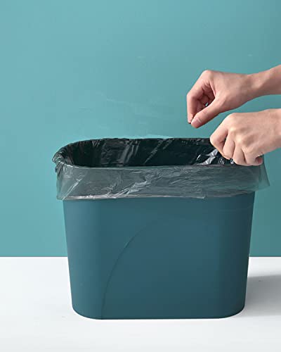 Bathroom Small Trash Can, 3 Gallon Slim Plastic, Set of 2, Black - color: 2pack-Black