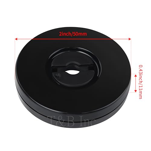 TamBee 4 Pack 2 Inch Acrylic Lazy Susan Turntable Organizer, 360° Rotation Display Base, Acrylic for Spice Rack, Cake, Kitchen Cabinet, Pantry Decorating Black - size: 2 inch Black