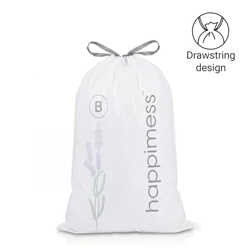 happimess 20-Count Lavender Scented 5.3 Gal Trash Bags, White, Pack of 6 - color: White (Lavender Scented), size: 120 Count (Pack of 1)