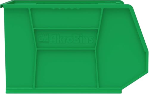 Akro-Mils 30270 AkroBins Plastic Storage Bins, 18"x16"x11", Green, 3-Pack - color: Green