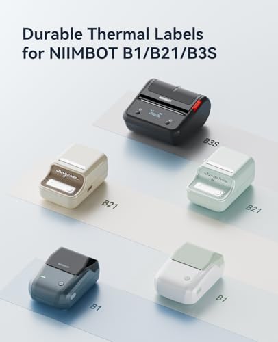 NIIMBOT 2 Roll Set Clear Label, 2 Rows 0.6" x 1.6" (15x40mm), 460Label/Roll - size: 0.6"x1.6"-Clear