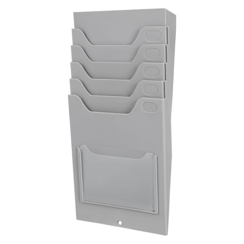 Kisangel Time Card Rack Wall Mount 5 Pocket Cards Organizer for Factory Material Cards Office Warehouse Employee Entrance 11.61 X 5.51 X 1.85 in