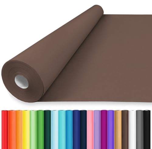 Vanhench 36" x 2400" (200') Coffee Brown Wrapping Paper Kraft Paper Roll - color: Coffee Brown, size: 36" X 200'