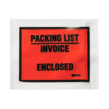 3M Full-Print Packing List Envelope, 4-1/2 in. x 5-1/2 in. (Orange) / 100 envelopes