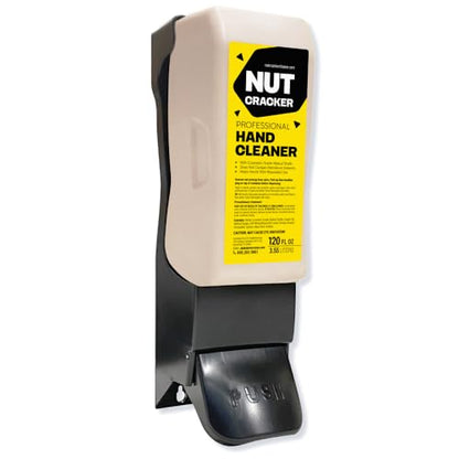 Nutcracker Pro Wall-Mount Hand Cleaner Dispenser – Push-Style Heavy Duty Soap Dispenser for 120 fl oz (3.55 L) Jugs