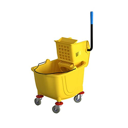 35 Qt. Yellow Mop Bucket & Side Press Wringer Combo - color: Yellow, size: 35 Qt.