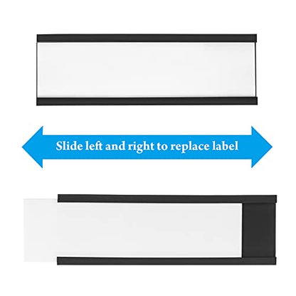 Outus 100 Pcs Channel Magnetic Label Holders for Metal Racks and Shelves - size: 1 x 3 Inch