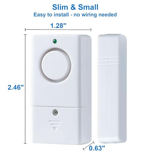 Door Window Alarms, 120DB Door Alarms for Kids Safety, Security Alarm with Chime for Store Pool, 10 Pack - style: 10 Pack