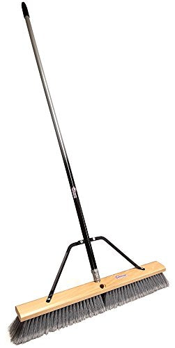 Pbma24004 Heavy Duty 24" Multi-Surface Push Broom with Silver/Black Handle