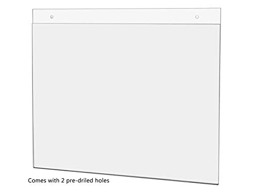 25 Pack Clear Acrylic Sign Holder 14" x 11" with Hanging Hardware for Hours of Operation Upcoming Events and Important Notices in Offices and Healthcare Facilities by Marketing Holders - size: 14" w x 11" h