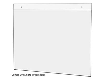 25 Pack Clear Acrylic Sign Holder 14" x 11" with Hanging Hardware for Hours of Operation Upcoming Events and Important Notices in Offices and Healthcare Facilities by Marketing Holders - size: 14" w x 11" h