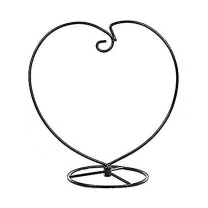 Ornament Display Stand Holder Iron Hanger for Chrismas Hanging Glass Globes (Love Shape 1 Pcs)