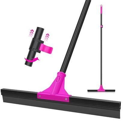 TidyBliss 18” Wide Floor Squeegee Broom Heavy Duty with 58.3” Long Handle
