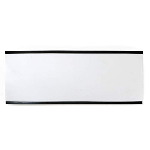 SmartSign (Pack of 25) 3 x 8 inch Flexible 'C' Channel Shelf Label Holders with Inserts, 62.5 mil Magnetic Material, Black, Made in USA - size: 3" x 8"