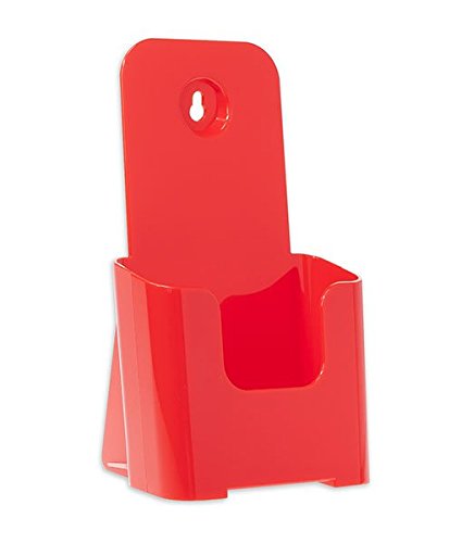 Source One Tri Fold Brochure Holder 4X9 (48 Pack, Red) - color: Red, size: 48 Pack