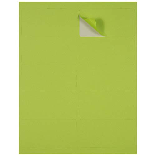 JAM PAPER Shipping Address Labels - Standard Mailing - 2 x 4 - Ultra Lime Green - 120/Pack - color: Lime Green, size: 2" x 4" Labels
