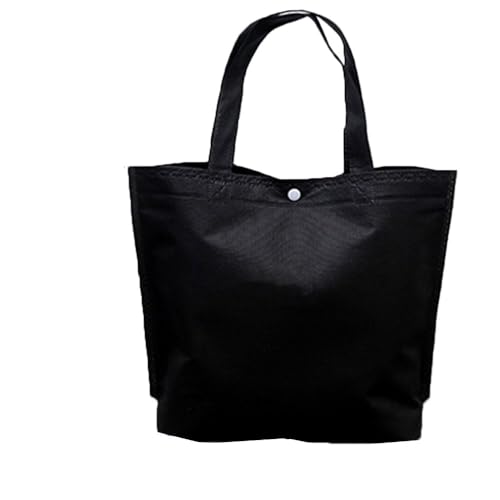 Non-Woven Reusable Shopping Bag, Women Portable Handbag Foldable Cloth Gift Organizer Large Capacity Grocery Storage Tote Pouch(32cm,coffee)
