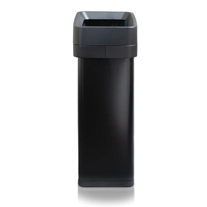 Clorox Slim Open Top Stainless Steel Trash Can, Matte Black, 13 Gal / 50L - color: Black Open Top