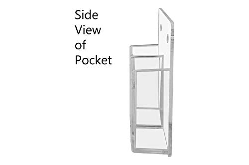 Marketing Holders 2 Pack Wall Business Card Holder with Hanging Hardware for 2" x 3.5" Vertical Gift Cards Clear Acrylic 3 Slot Display for Retail Stores and Tradeshows and Expos - size: Vertical Wall Triple