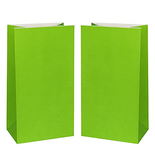 KEYYOOMY Small Green Paper Bags Green Goodie Bags (50 CT, 4.7x2.4x8.7 in) - color: Green, size: 4.7x2.4x8.7 in - Small