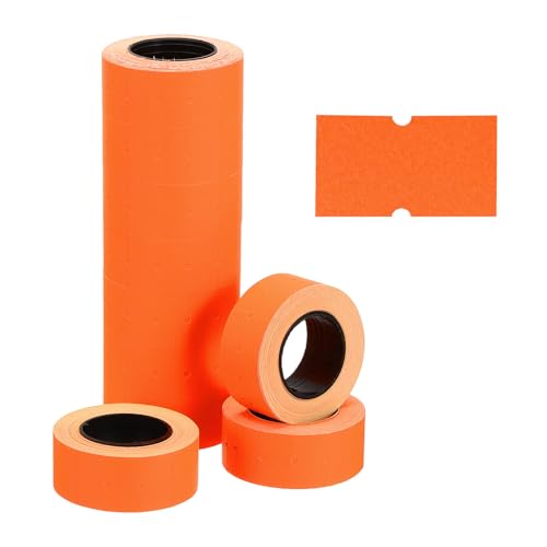 PATIKIL Pricing Labels Price Gun Labels Self-Adhesive 10 Rolls 5000pcs - color: Orange