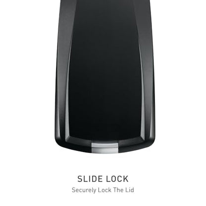 simplehuman 40 Liter / 10.6 Gallon Slim Kitchen Step Trash Can With Secure Slide Lock, Black Plastic - color: Black