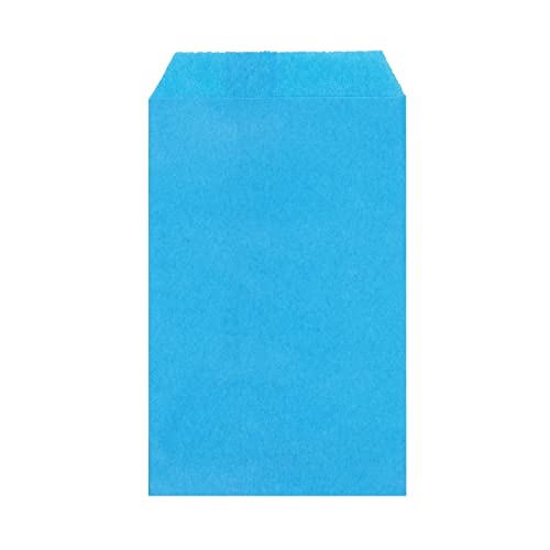 Quotidian Sky Blue Flat Greaseproof Paper Bags 5x7 in, 100 Count - color: Sky Blue