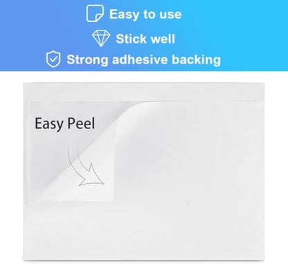 BESTEASY 6" x9" Clear Adhesive Top Loading Packing List Pouches, Blank Shipping Label Envelopes Keeps Paper Safe While Shipping