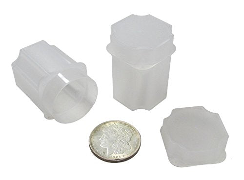 Large Silver Dollar Tubes Translucent Design Holds 20 Coins Per Tube: Fits Peace, Morgan & Eisenhower Dollars, Box of 100