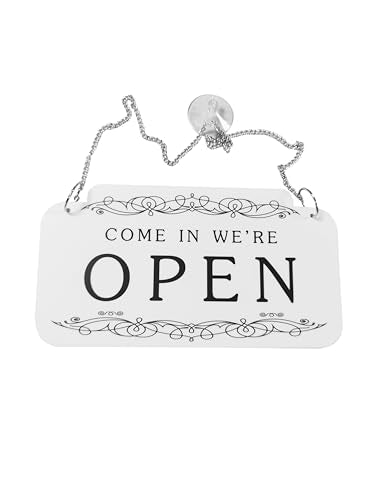 Open and Closed Business Sign Plastic Signboards Double Sided Reversible Open and Closed Hanging Sign for Store Restaurant Club Cafe Hotel