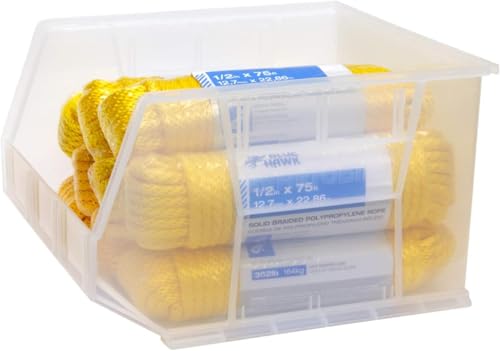 Akro-Mils 30270 AkroBins Plastic Storage Bins, 18"x16"x11", Clear, 3-Pack - color: Clear