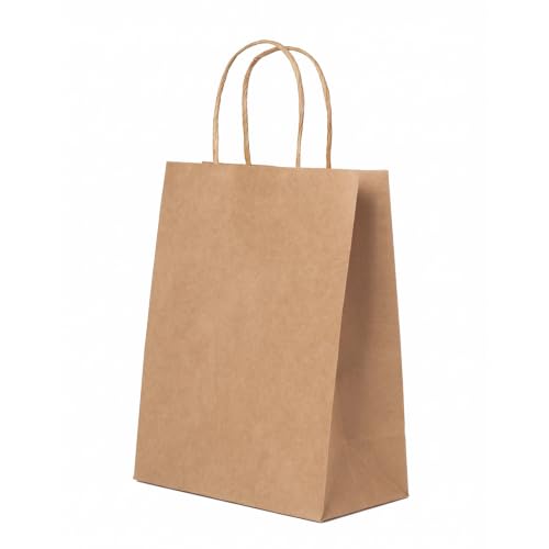 Volokitx 20 Pack 5.15×3.15×7.8 in Kraft Small Paper Bags with Handles - color: 20 Pack