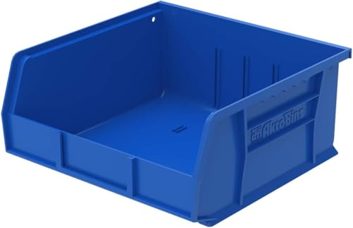Akro-Mils 30235 AkroBins Plastic Storage Bins, 11"x11"x5", Blue, 6-Pack - color: Blue