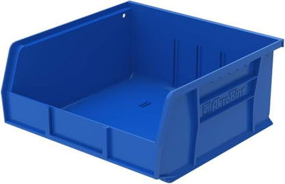 Akro-Mils 30235 AkroBins Plastic Storage Bins, 11"x11"x5", Blue, 6-Pack - color: Blue
