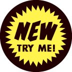 LR2NEY | New Try Me | 2 inch Label Sale Price Stickers | 250 Per Roll Round Circle Permanent Adhesive (Fluorescent Yellow and Black) - color: Fluorescent Yellow and Black