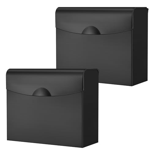 Tioncy 2 Pcs Sanitary Napkin Disposal Receptacle, Tampon Holder, Black - color: Black