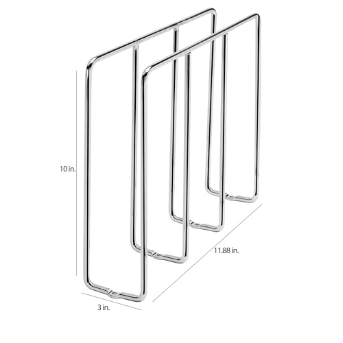 Rev-A-Shelf 596-10CR-52 U-Shaped Kitchen Cabinet Rack Holder Organizer for Bakeware, Cookie Baking Sheets, Cutting Boards, & Lids, Chrome (2 Pack) - size: 2 Pack