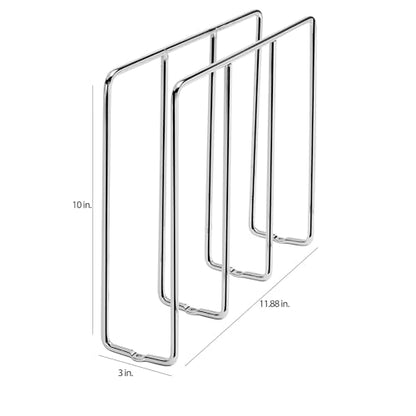 Rev-A-Shelf 596-10CR-52 U-Shaped Kitchen Cabinet Rack Holder Organizer for Bakeware, Cookie Baking Sheets, Cutting Boards, & Lids, Chrome (2 Pack) - size: 2 Pack