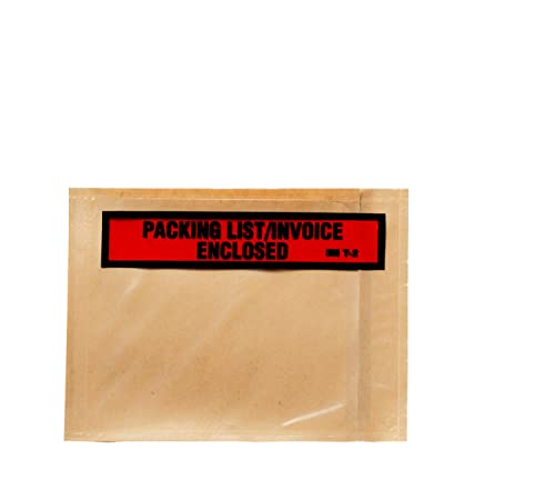 3m Packing List Envelope, Clear, PK1000, Height: 6" PLE-T2-1 Each