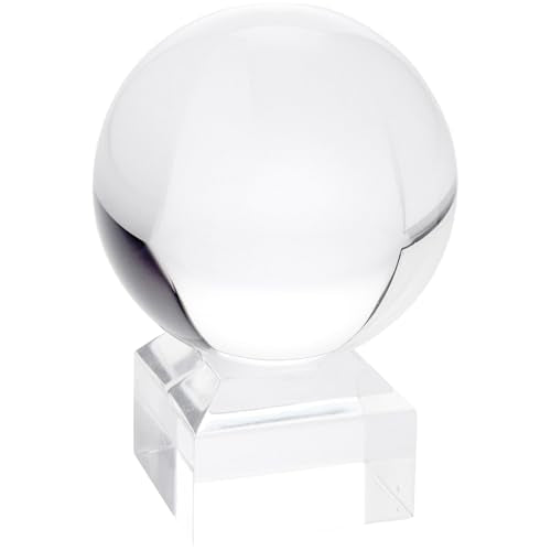 Plymor 1.5" W x 1.5" D Clear Square Egg/Sphere Base (0.875" Hole) - size: 1.5" x 1.5" x 1"