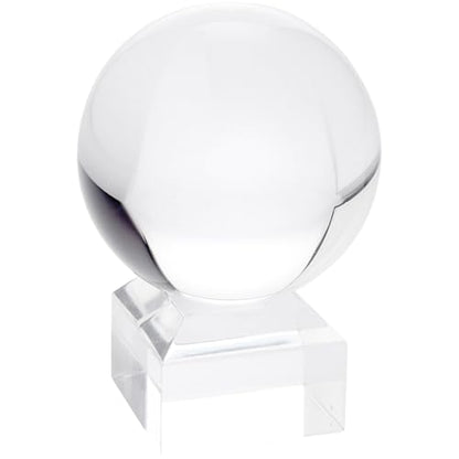 Plymor 1.5" W x 1.5" D Clear Square Egg/Sphere Base (0.875" Hole) - size: 1.5" x 1.5" x 1"