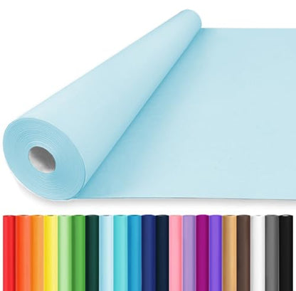 Vanhench 36" x 2520" (210') Sky Blue Wrapping Paper Roll - color: Sky Blue, size: 36" Width X 210' Length