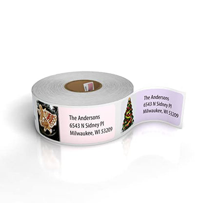 Customized Personalized Address Labels - Made in the USA by Kenco (500 Labels, Christmas) - color: Christmas, size: 500 Labels