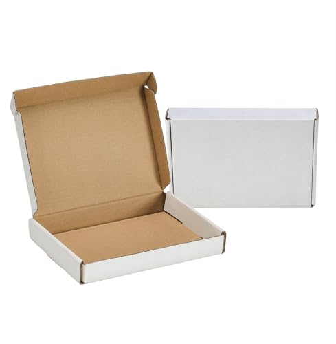 7x5x1 inches Shipping Boxes 25 Pack,TUKYLIL White Corrugated Cardboard Box,Mailer carton for Packaging Small Business,Gifts,Craft,Jewelry,daily supplies - size: 7x5x1 inches, style: 25 Pack~White