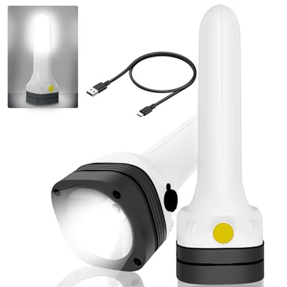 Rechargeable Flashlight High Lumens, 3-in-1 Spotlight Floodlight Strobe