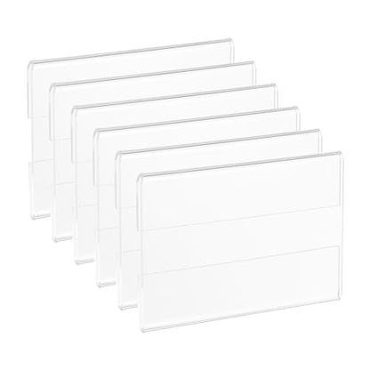 PATIKIL 2x3 Wall Mount Acrylic Sign Holder, 6Pcs Advertisement Display Frame with Tape Adhesive for Office Home Store Restaurant, Clear