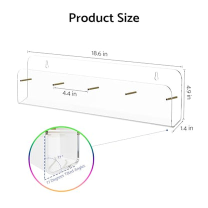 HIIMIEI Brochure Holder Wall Mount, 2-Pack Acrylic Modular Flyer Rack - size: 4 Slots