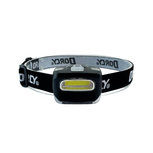 Dorcy 8-LED Adjustable LED Headlight Flashlight with Blinking Red Light Setting and Push Button Switch, Black (41-2095)