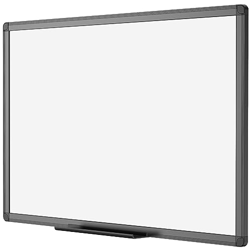 VIZ-PRO Magnetic Dry Erase Board, 48 x 36 Inches, Black Aluminium Frame - size: 48"W x 36"H